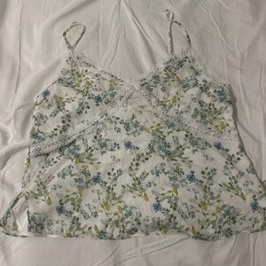 Cami NYC Floral Lace Camisole in Blue and Green